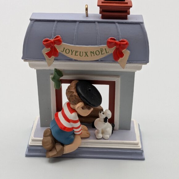 Hallmark Keepsake Windows of the World French 1988, 4th in Series, Boy w/ Poodle - Picture 3 of 11